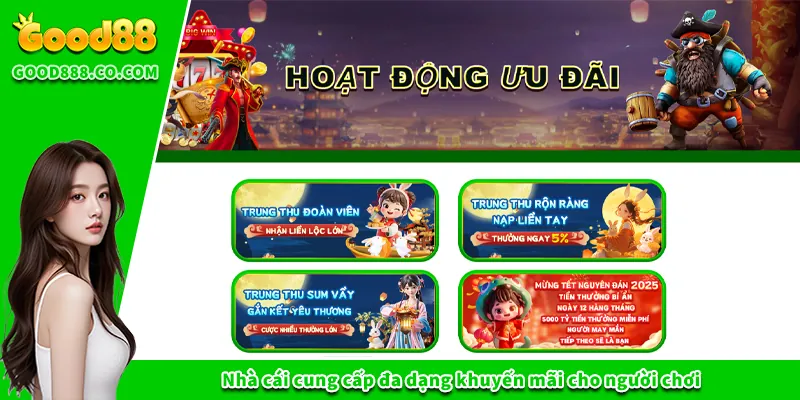 Nhà cái cung cấp đa dạng khuyến mãi cho người chơi